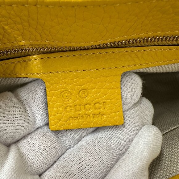 GUCCI Yellow Leather Shoulder Bag - Picture 13 of 14